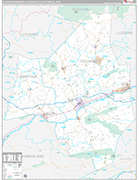 Bloomsburg-Berwick Wall Map Premium Style